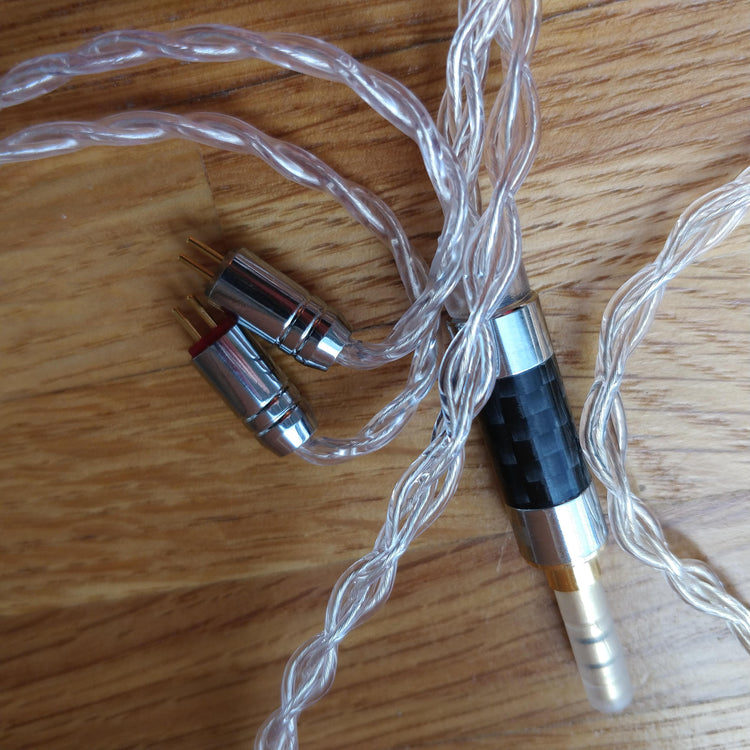 2 Pin sølvkabel til Inears